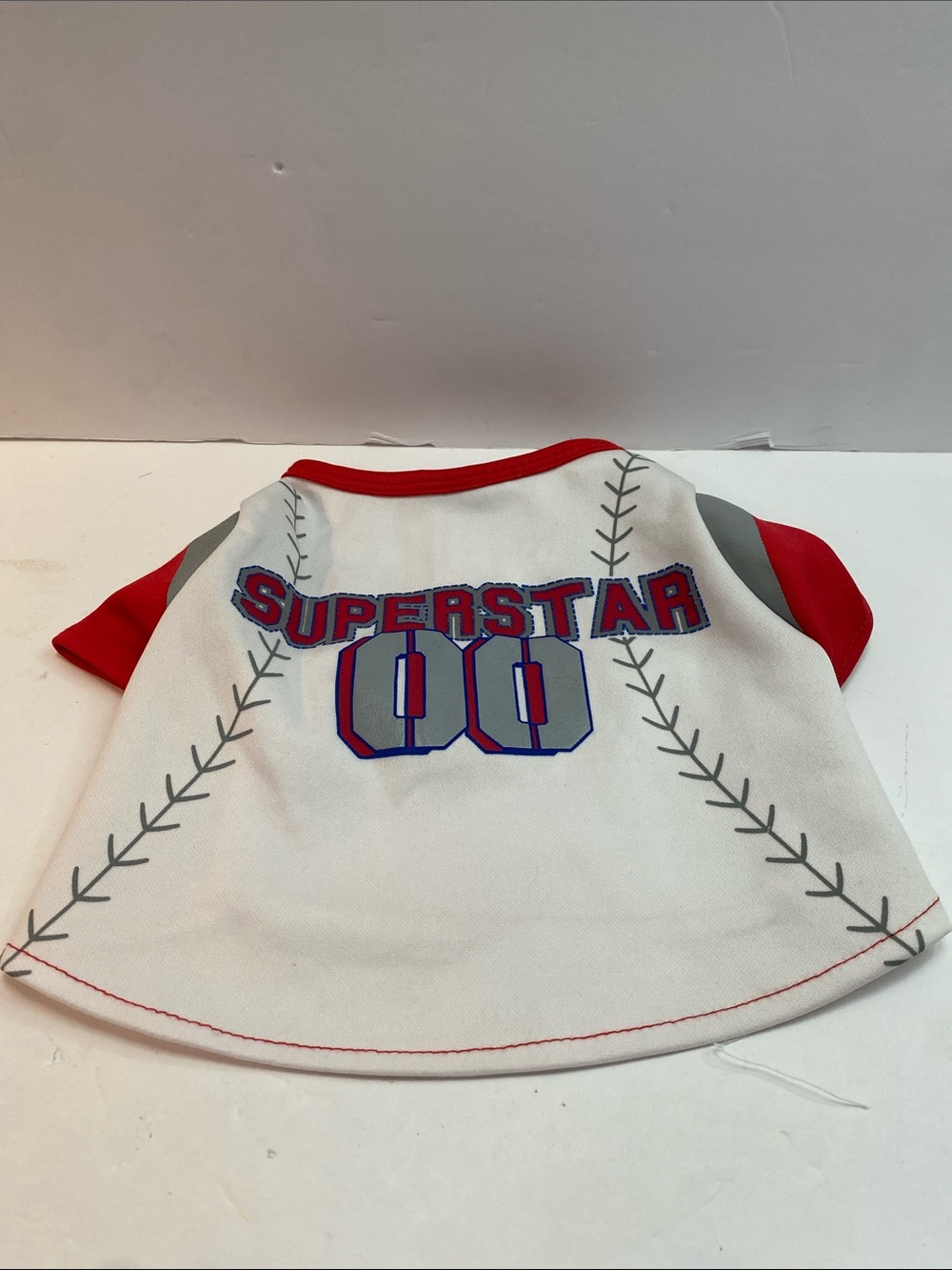 Build-A-Bear White & Red "Superstar 00" Baseball Jersey